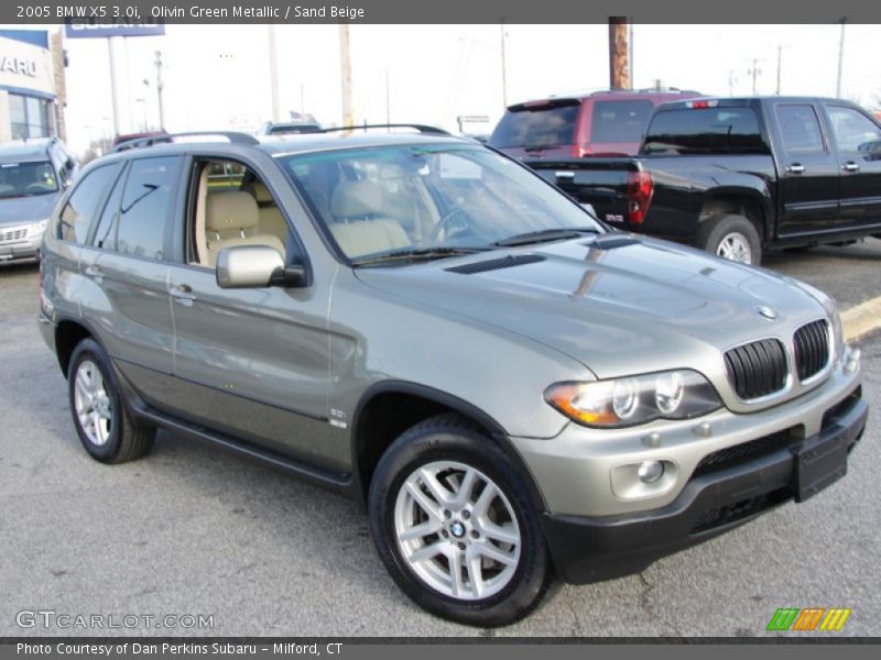 Olivin Green Metallic / Sand Beige 2005 BMW X5 3.0i