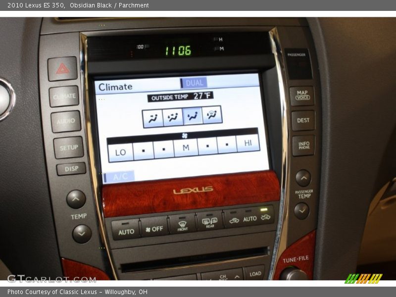 Obsidian Black / Parchment 2010 Lexus ES 350