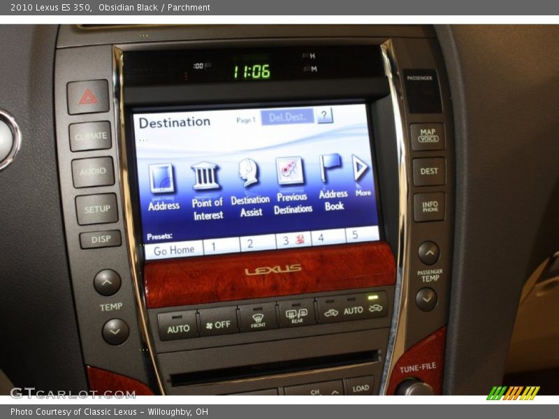 Obsidian Black / Parchment 2010 Lexus ES 350