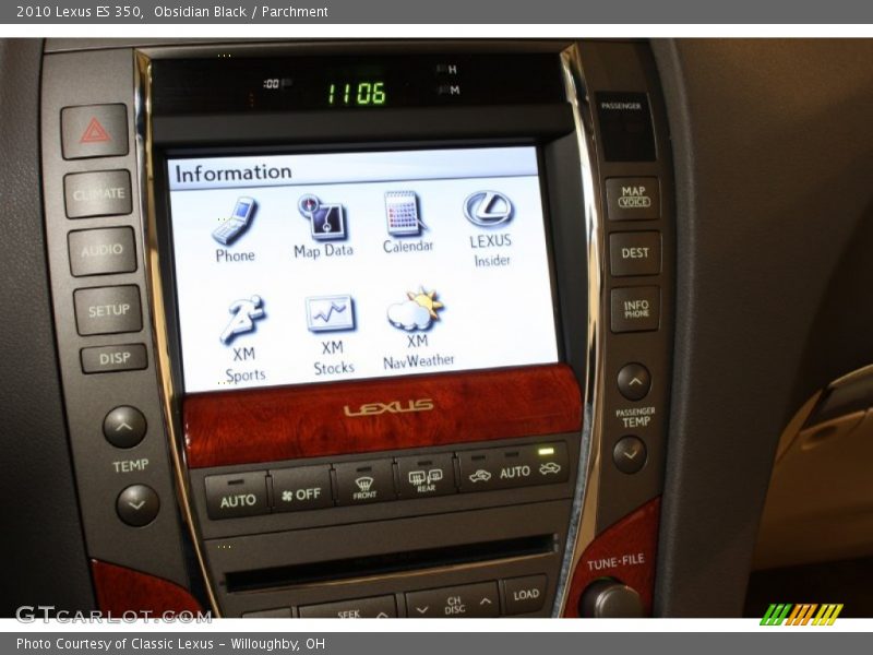 Obsidian Black / Parchment 2010 Lexus ES 350