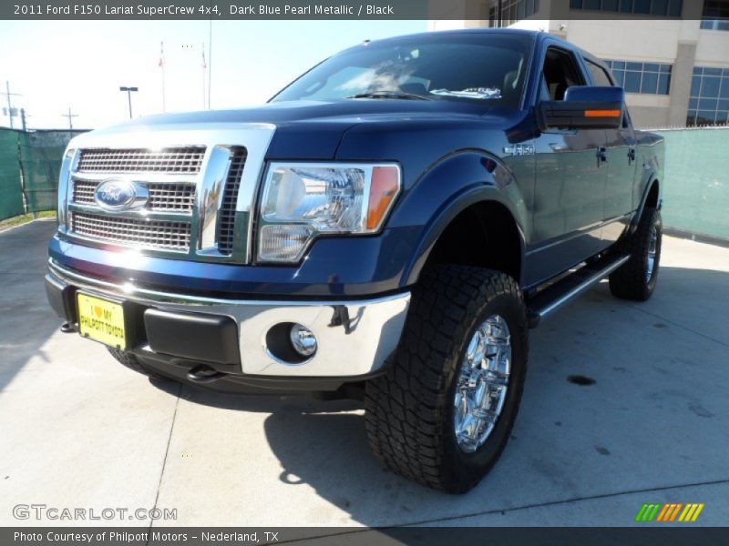 Dark Blue Pearl Metallic / Black 2011 Ford F150 Lariat SuperCrew 4x4