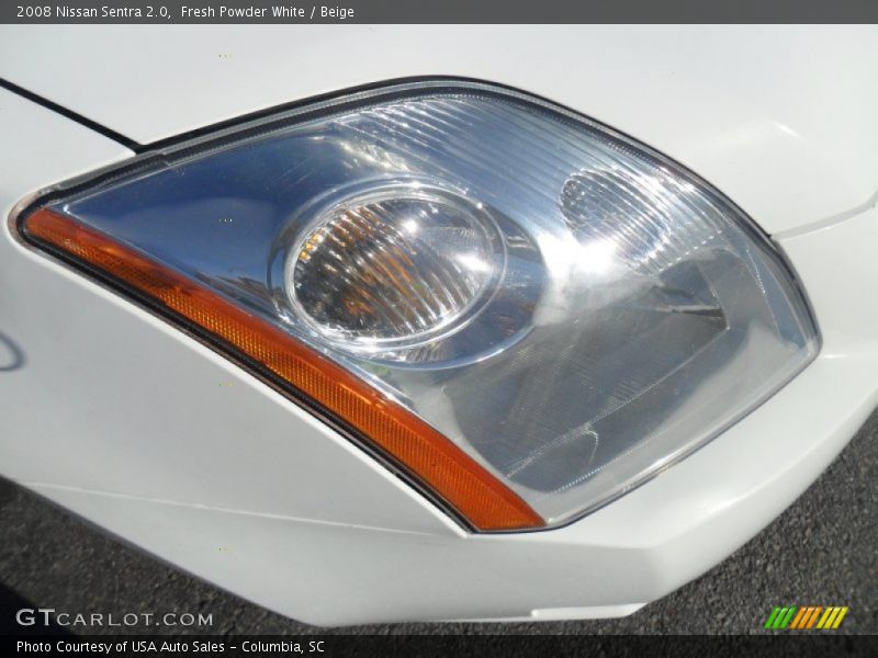 Fresh Powder White / Beige 2008 Nissan Sentra 2.0