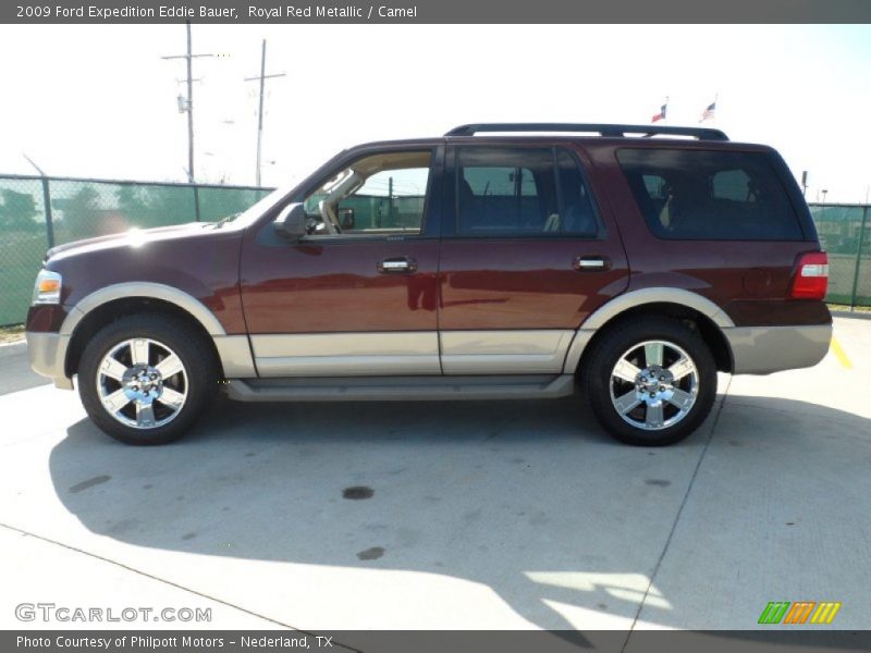Royal Red Metallic / Camel 2009 Ford Expedition Eddie Bauer