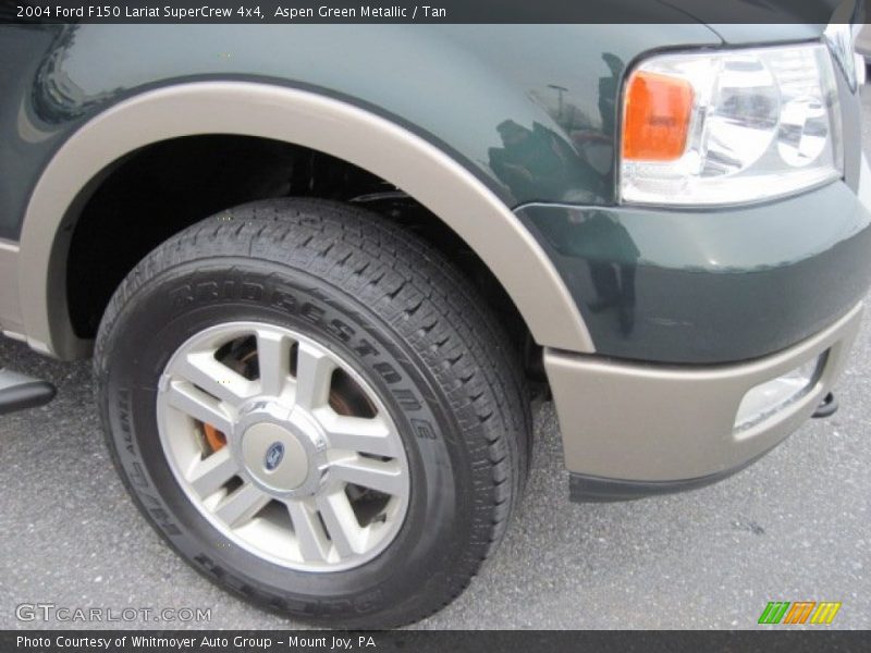 Aspen Green Metallic / Tan 2004 Ford F150 Lariat SuperCrew 4x4