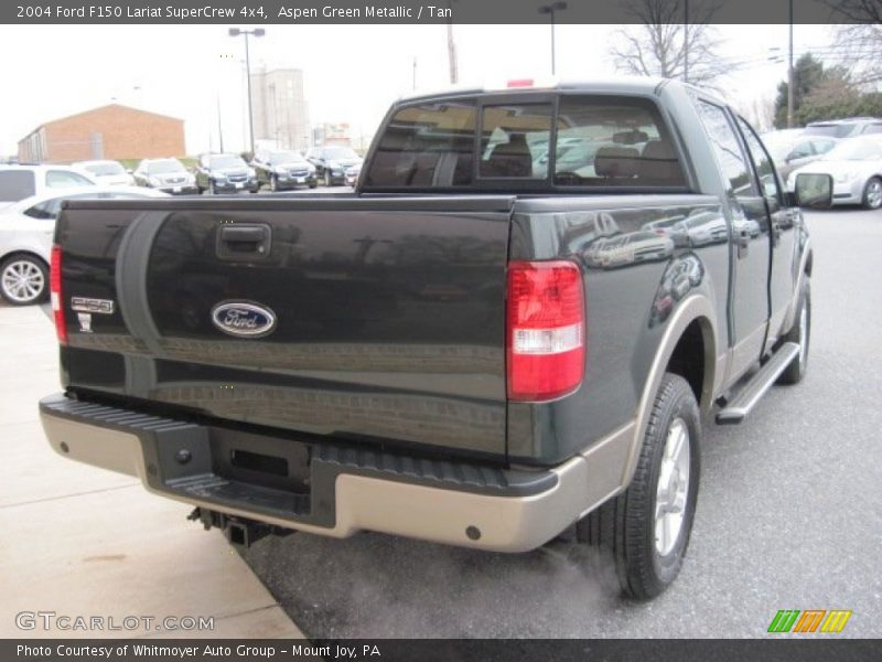 Aspen Green Metallic / Tan 2004 Ford F150 Lariat SuperCrew 4x4