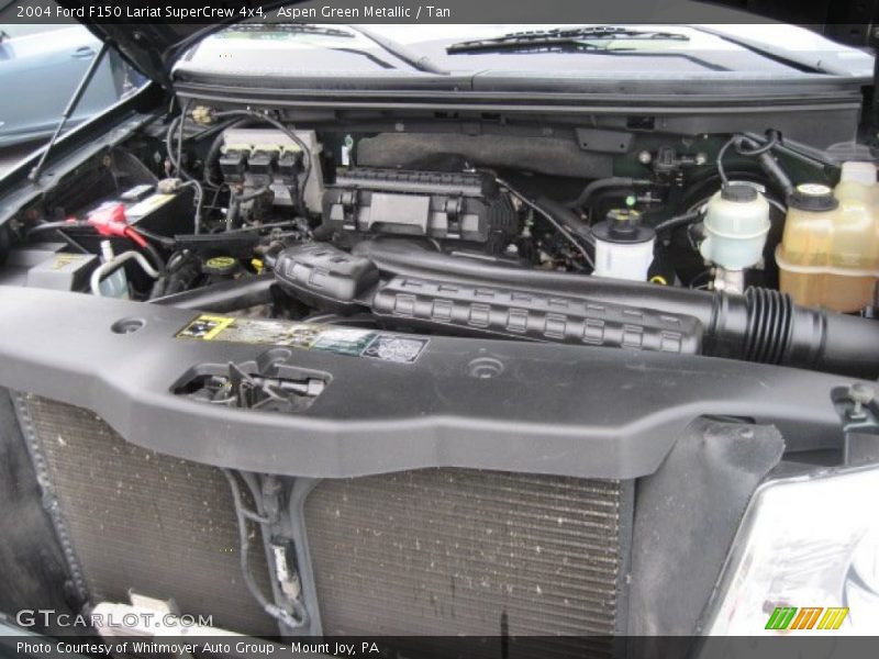 Aspen Green Metallic / Tan 2004 Ford F150 Lariat SuperCrew 4x4