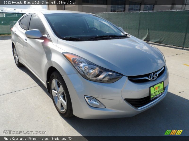 Shimmering Silver / Gray 2012 Hyundai Elantra GLS