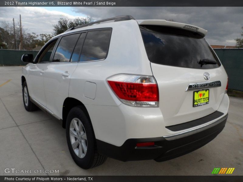 Blizzard White Pearl / Sand Beige 2012 Toyota Highlander V6