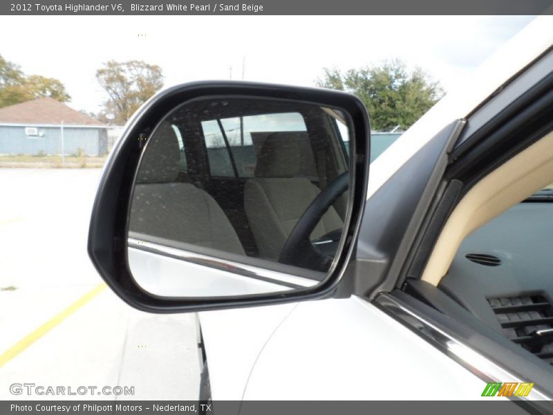 Blizzard White Pearl / Sand Beige 2012 Toyota Highlander V6
