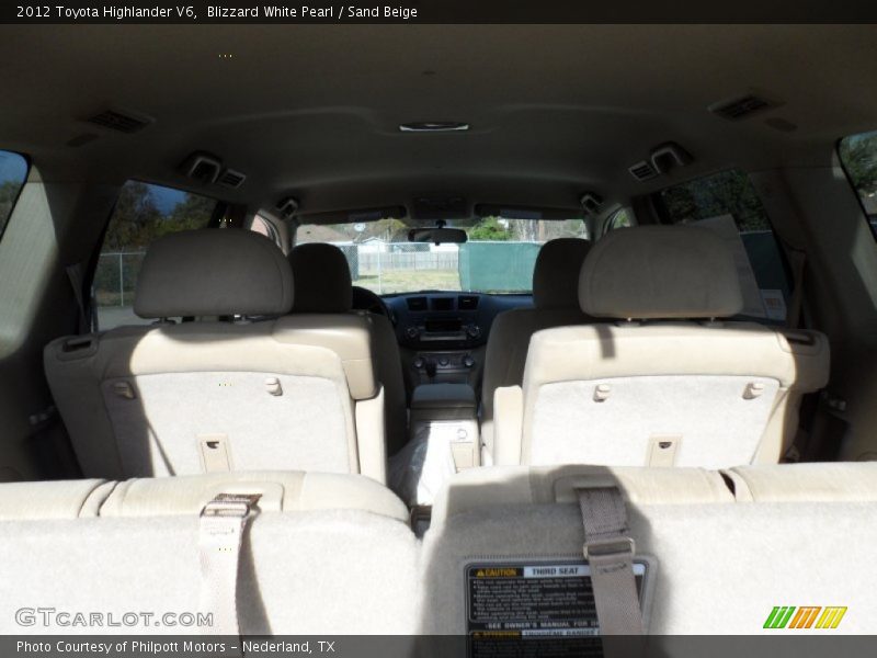 Blizzard White Pearl / Sand Beige 2012 Toyota Highlander V6