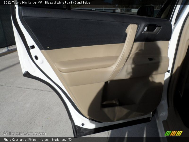 Blizzard White Pearl / Sand Beige 2012 Toyota Highlander V6