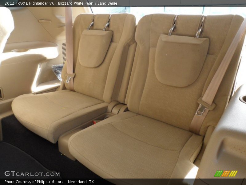 Blizzard White Pearl / Sand Beige 2012 Toyota Highlander V6