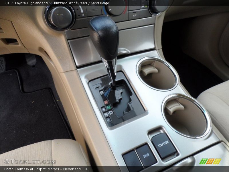 Blizzard White Pearl / Sand Beige 2012 Toyota Highlander V6