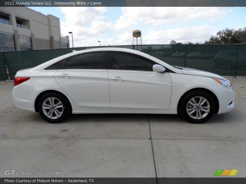 Shimmering White / Camel 2012 Hyundai Sonata GLS