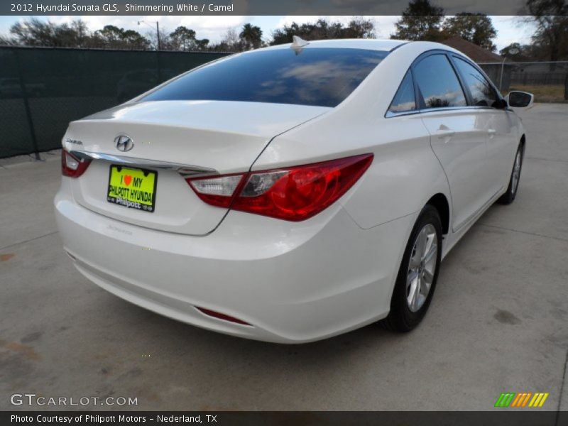 Shimmering White / Camel 2012 Hyundai Sonata GLS