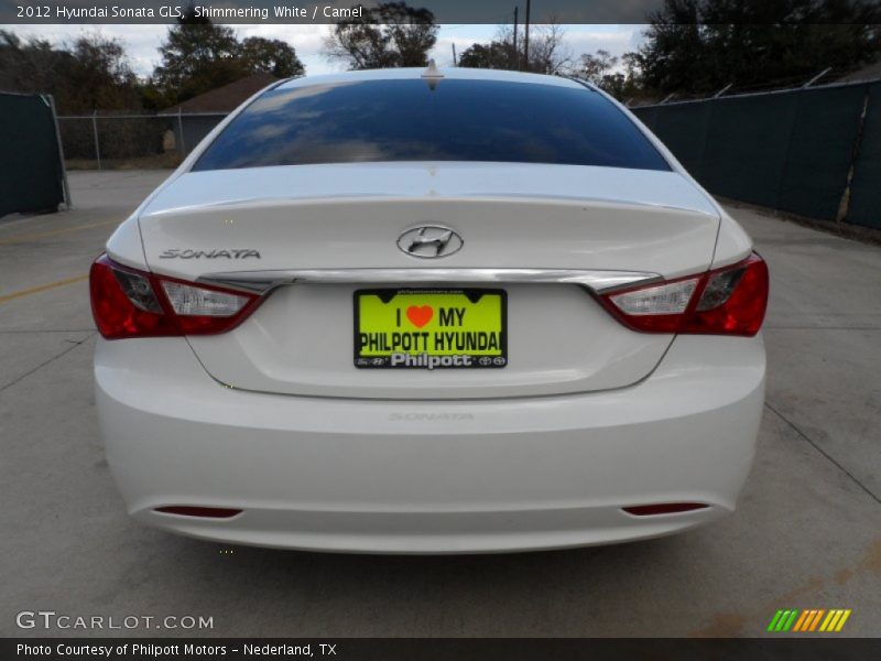 Shimmering White / Camel 2012 Hyundai Sonata GLS