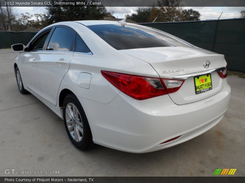 Shimmering White / Camel 2012 Hyundai Sonata GLS