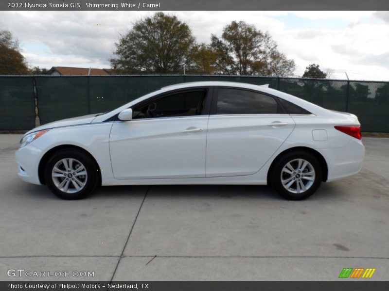 Shimmering White / Camel 2012 Hyundai Sonata GLS