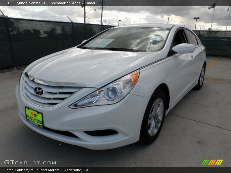 Shimmering White / Camel 2012 Hyundai Sonata GLS