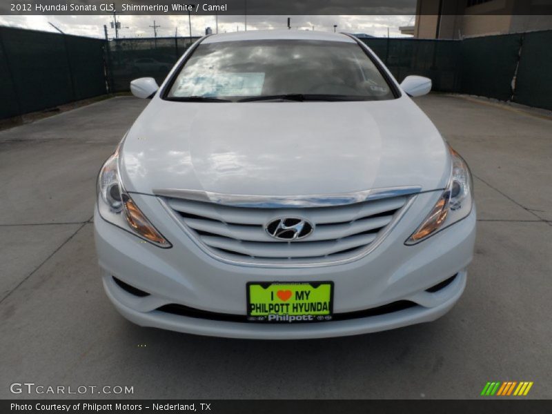Shimmering White / Camel 2012 Hyundai Sonata GLS