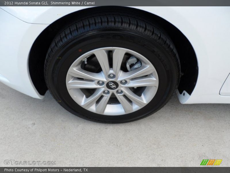 Shimmering White / Camel 2012 Hyundai Sonata GLS