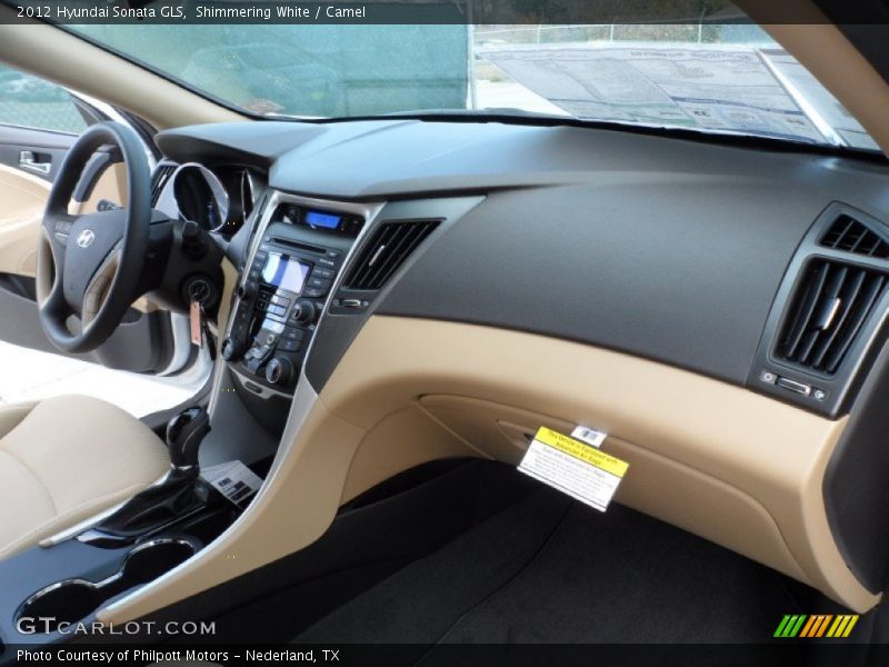 Shimmering White / Camel 2012 Hyundai Sonata GLS