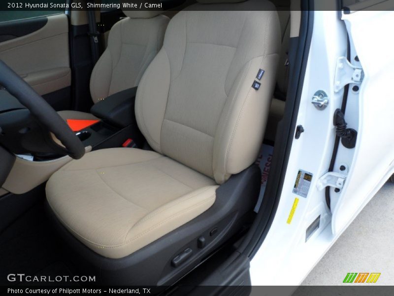 Shimmering White / Camel 2012 Hyundai Sonata GLS