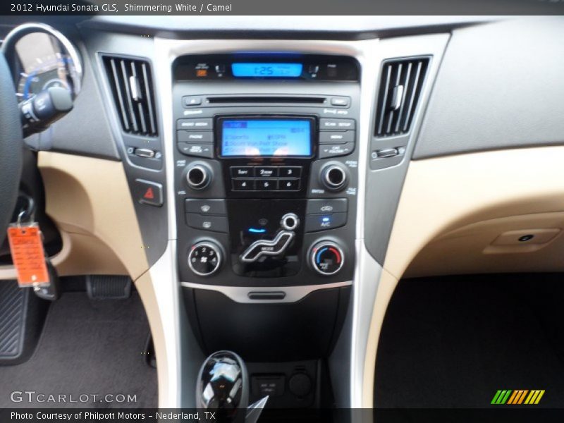 Shimmering White / Camel 2012 Hyundai Sonata GLS