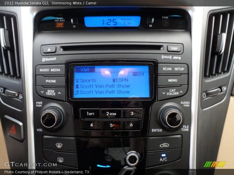 Shimmering White / Camel 2012 Hyundai Sonata GLS