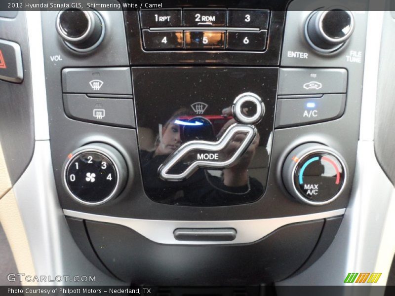 Shimmering White / Camel 2012 Hyundai Sonata GLS