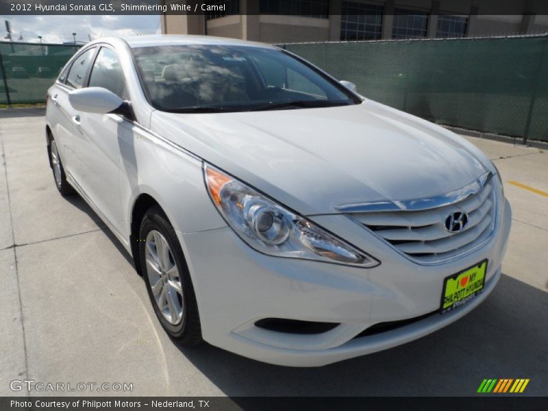 Shimmering White / Camel 2012 Hyundai Sonata GLS