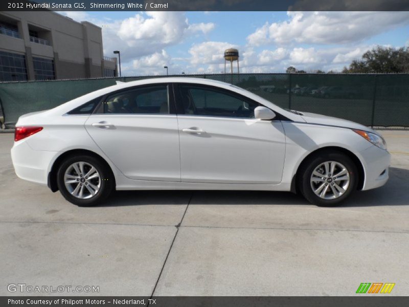 Shimmering White / Camel 2012 Hyundai Sonata GLS