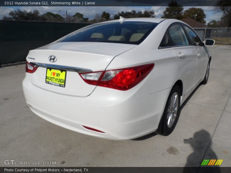 Shimmering White / Camel 2012 Hyundai Sonata GLS