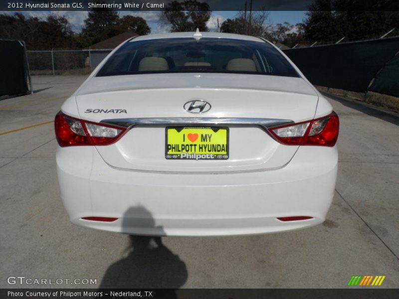 Shimmering White / Camel 2012 Hyundai Sonata GLS