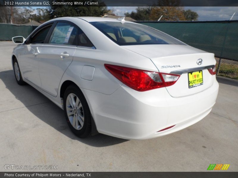 Shimmering White / Camel 2012 Hyundai Sonata GLS