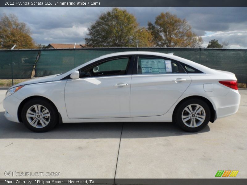 Shimmering White / Camel 2012 Hyundai Sonata GLS