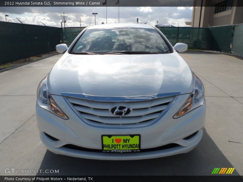 Shimmering White / Camel 2012 Hyundai Sonata GLS