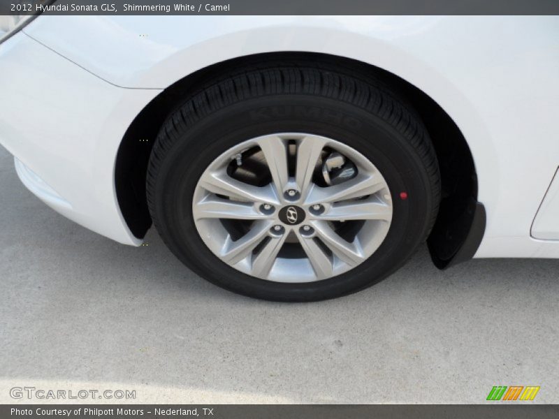 Shimmering White / Camel 2012 Hyundai Sonata GLS