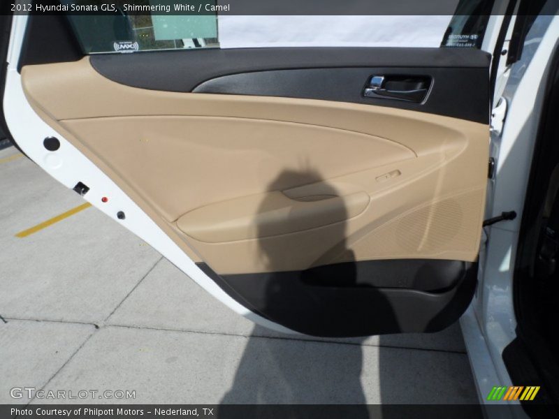 Shimmering White / Camel 2012 Hyundai Sonata GLS