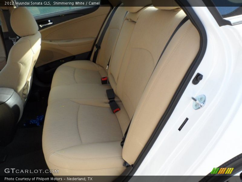 Shimmering White / Camel 2012 Hyundai Sonata GLS
