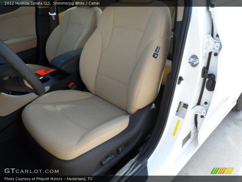 Shimmering White / Camel 2012 Hyundai Sonata GLS
