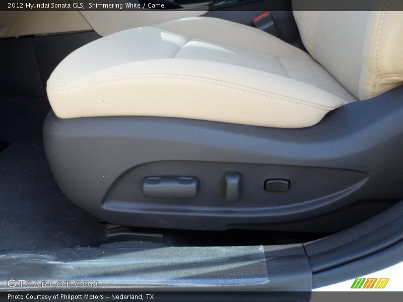 Shimmering White / Camel 2012 Hyundai Sonata GLS