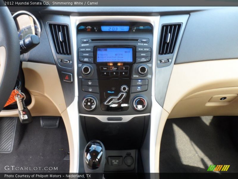 Shimmering White / Camel 2012 Hyundai Sonata GLS