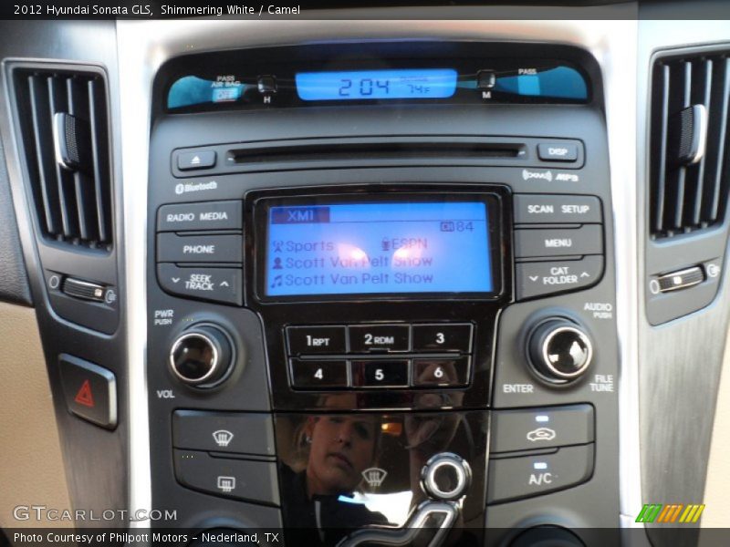 Shimmering White / Camel 2012 Hyundai Sonata GLS