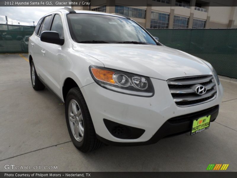 Glacier White / Gray 2012 Hyundai Santa Fe GLS