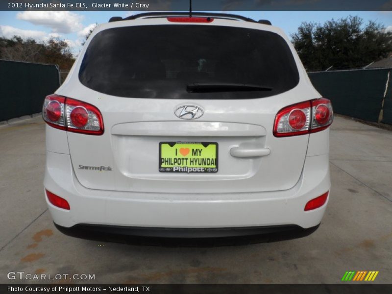 Glacier White / Gray 2012 Hyundai Santa Fe GLS