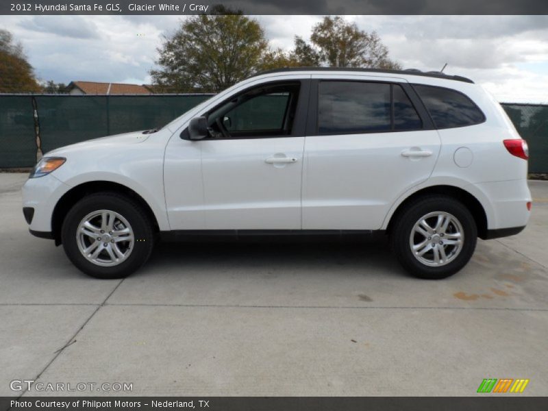 Glacier White / Gray 2012 Hyundai Santa Fe GLS