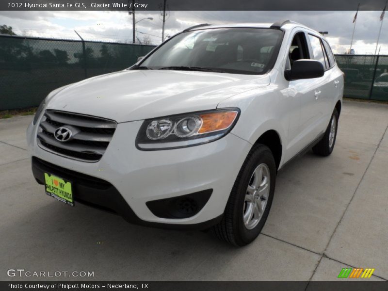 Glacier White / Gray 2012 Hyundai Santa Fe GLS