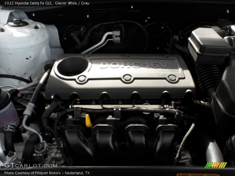Glacier White / Gray 2012 Hyundai Santa Fe GLS