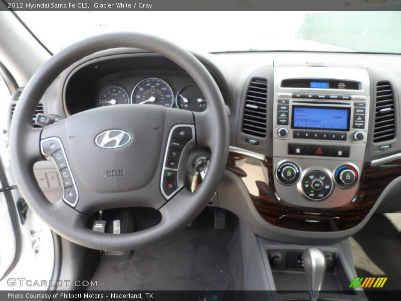 Glacier White / Gray 2012 Hyundai Santa Fe GLS